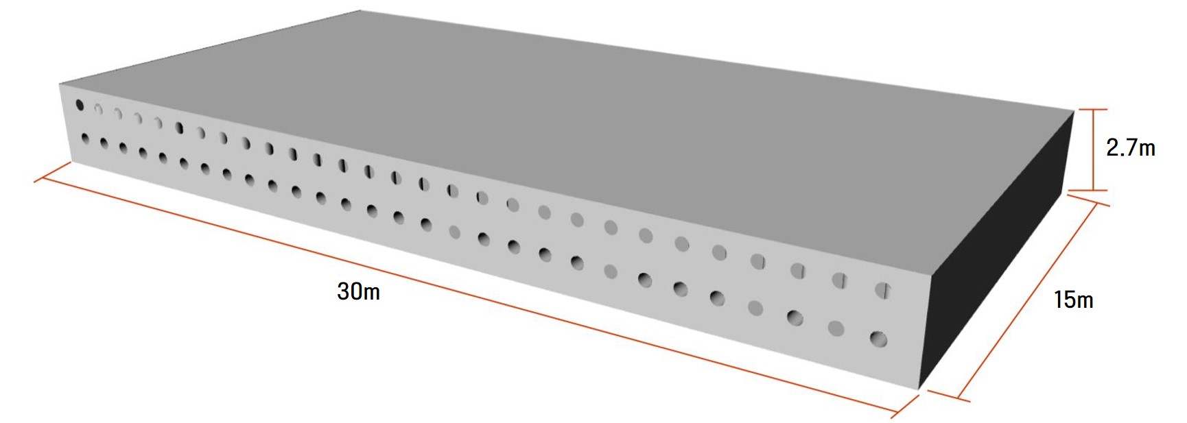 파랑응답 변위(상하, 회전동요) 감쇄형 유공식 부잔교