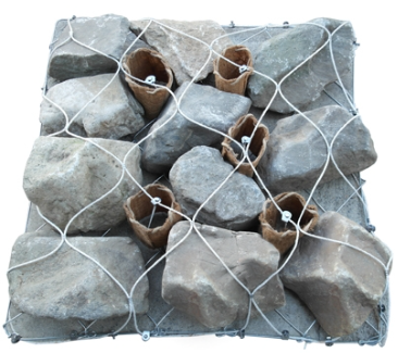 토사유실방지 포트와 씨드로프를 적용한 스톤매트리스 제작 및 설치 기술