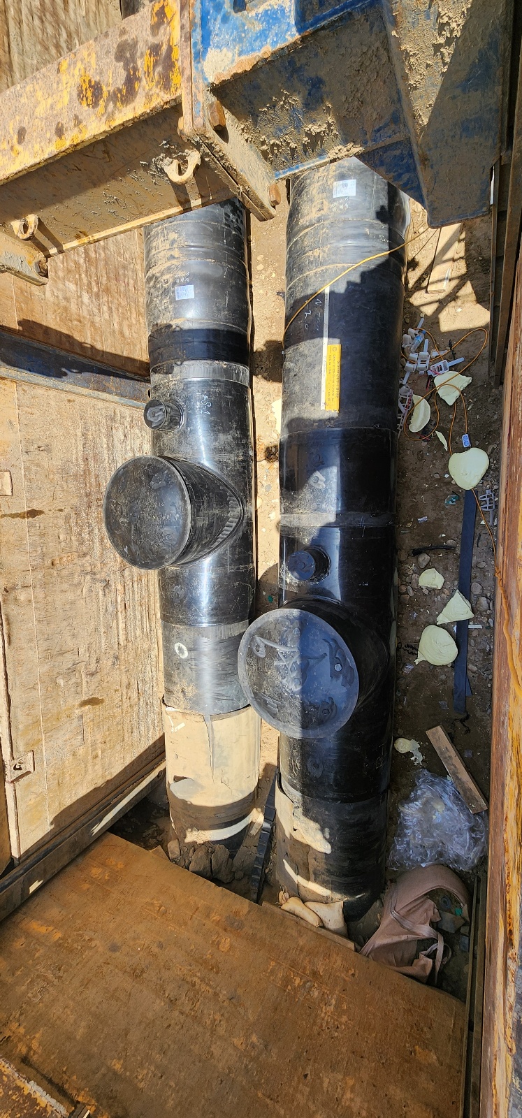 차단 핏팅용 이중보온관 전기융착 공법