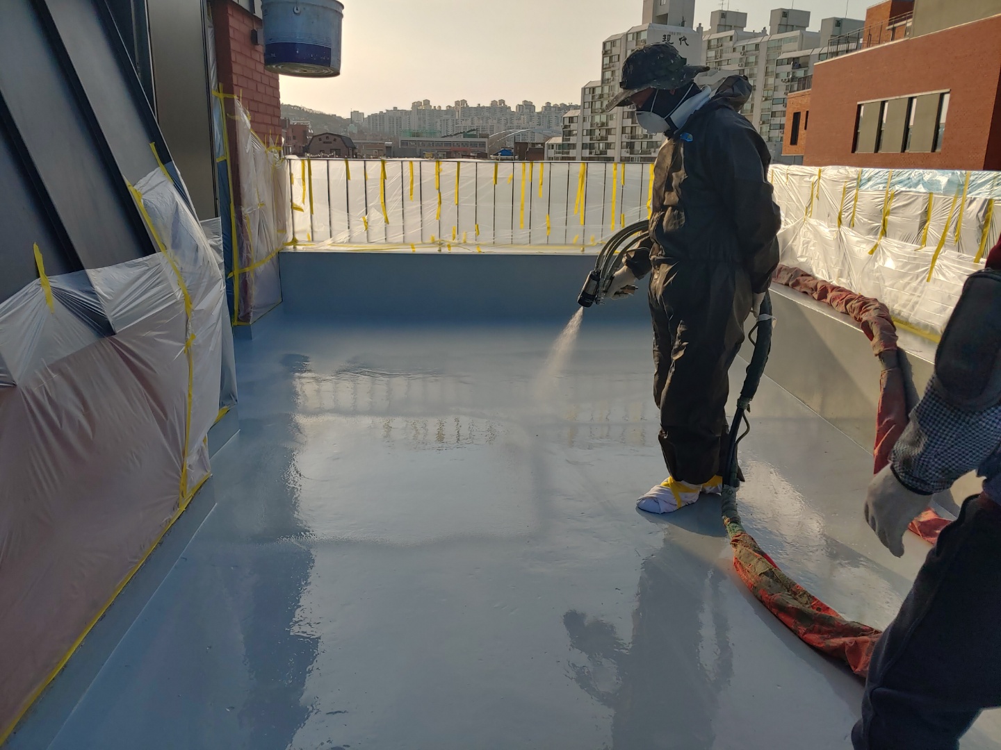 Nano L Spray 폴리우레아 도막 방수 공법