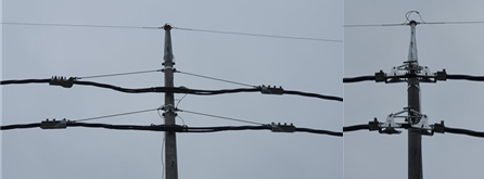 22.9kV 가공절연 3심·단심 케이블용 클램프 및 부속장치