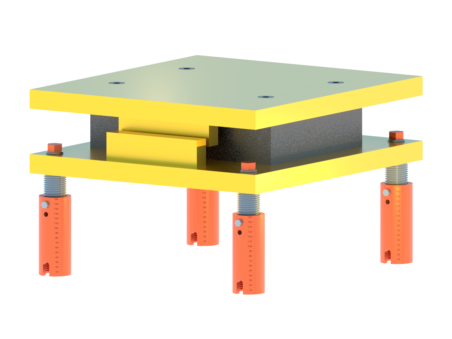 높이조절형 고안정 앵커소켓 교량받침