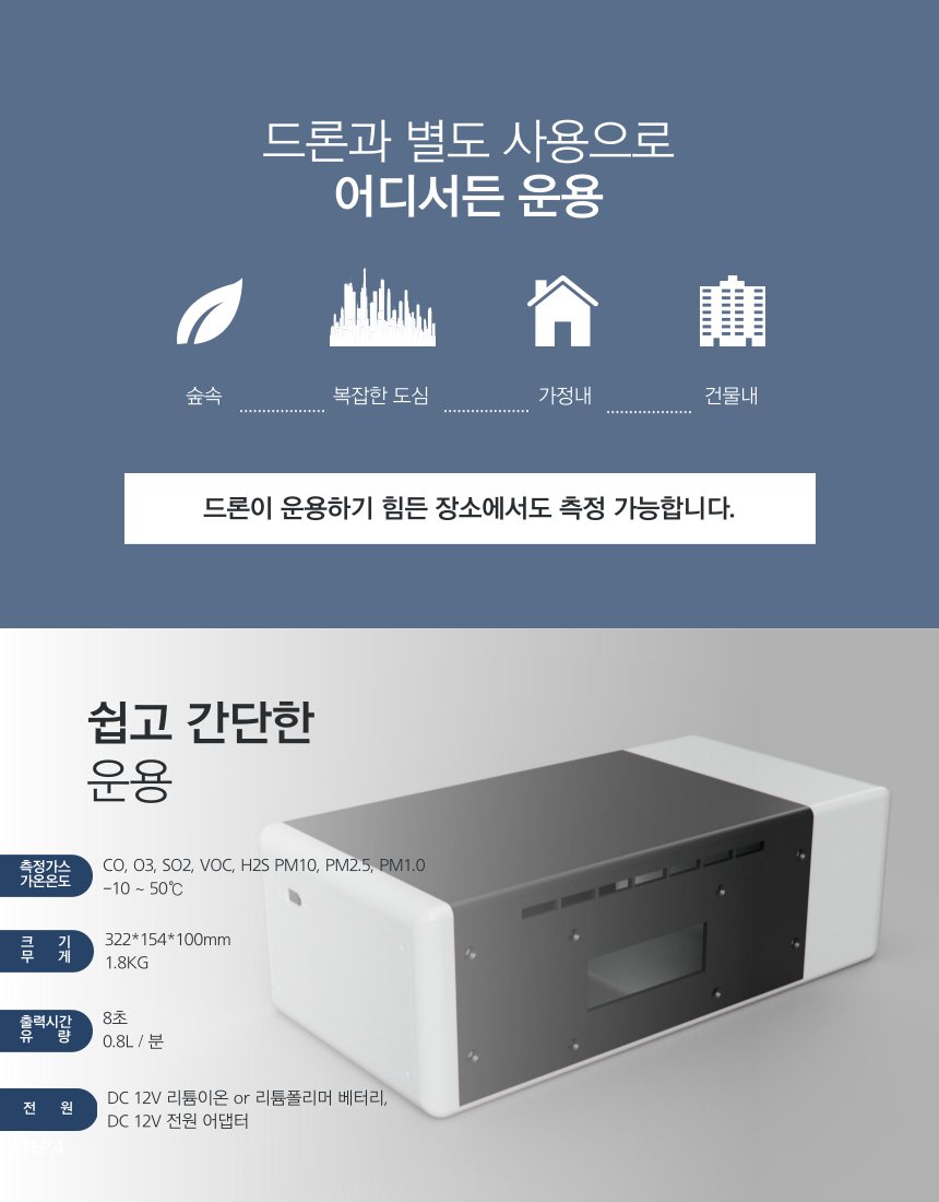 드론을 활용한 대기질 측정장치 및 시스템