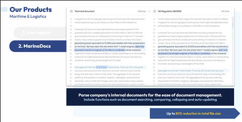 MarinaParse 비정형 서류 디지털 전환 및 AI 챗봇