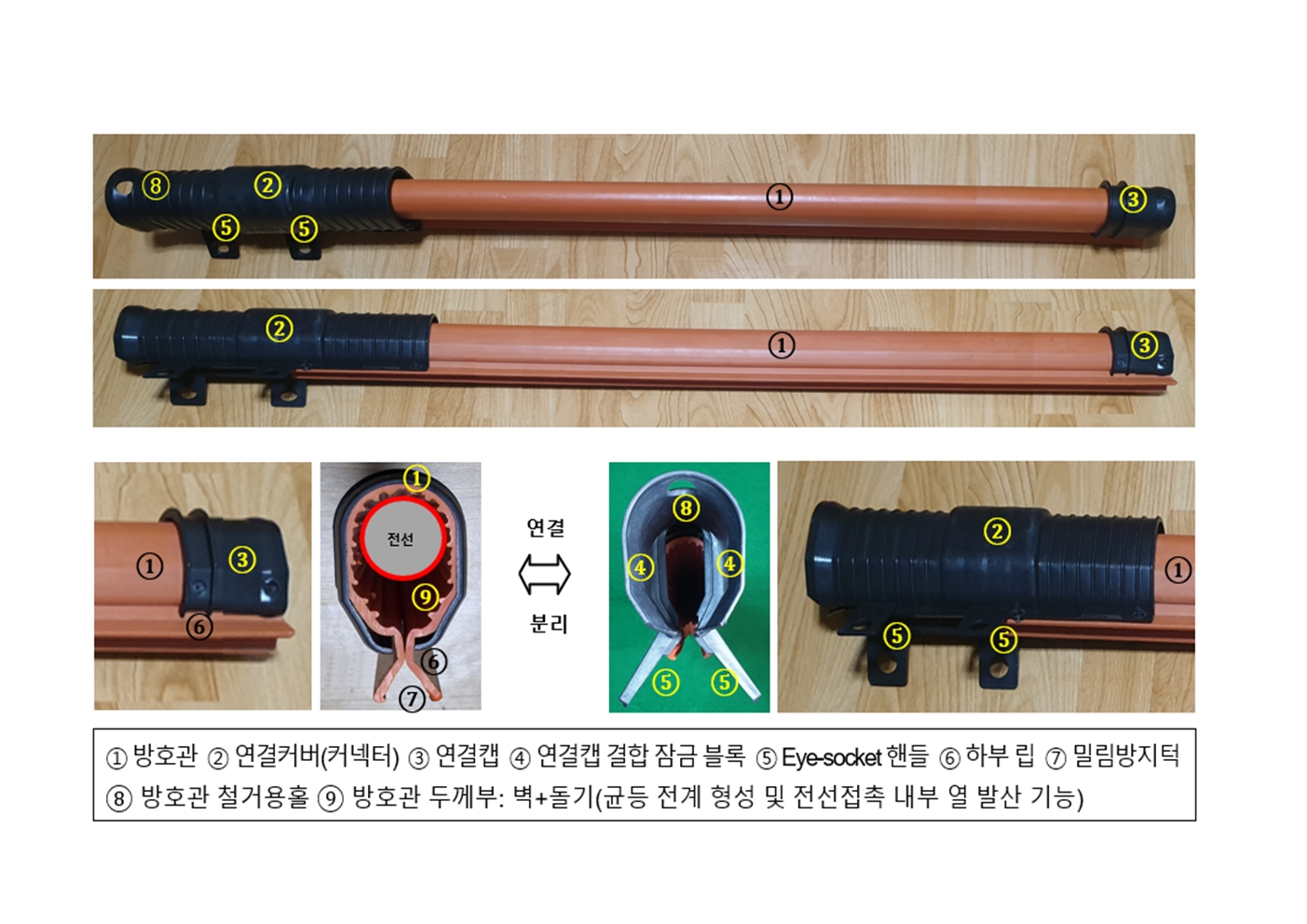 수목 방어용 36kV 전선 방호관