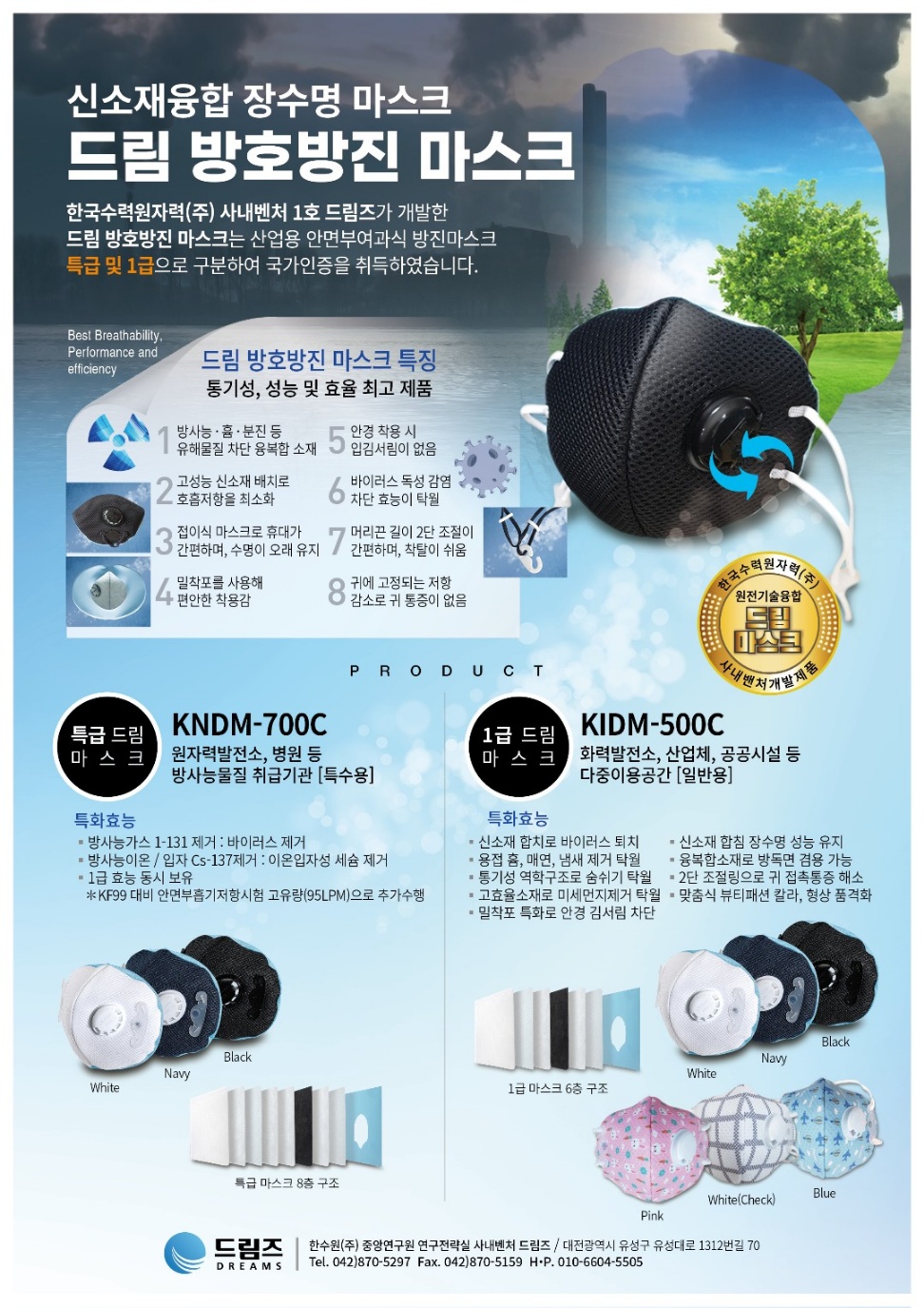 방호방진 마스크(특급, 1급)