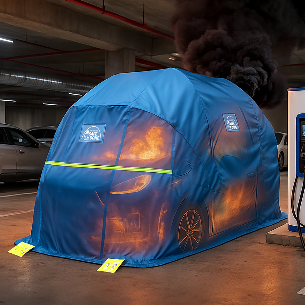 화재 확산 방지 장치가 내장된 질식소화 덮개 구조물