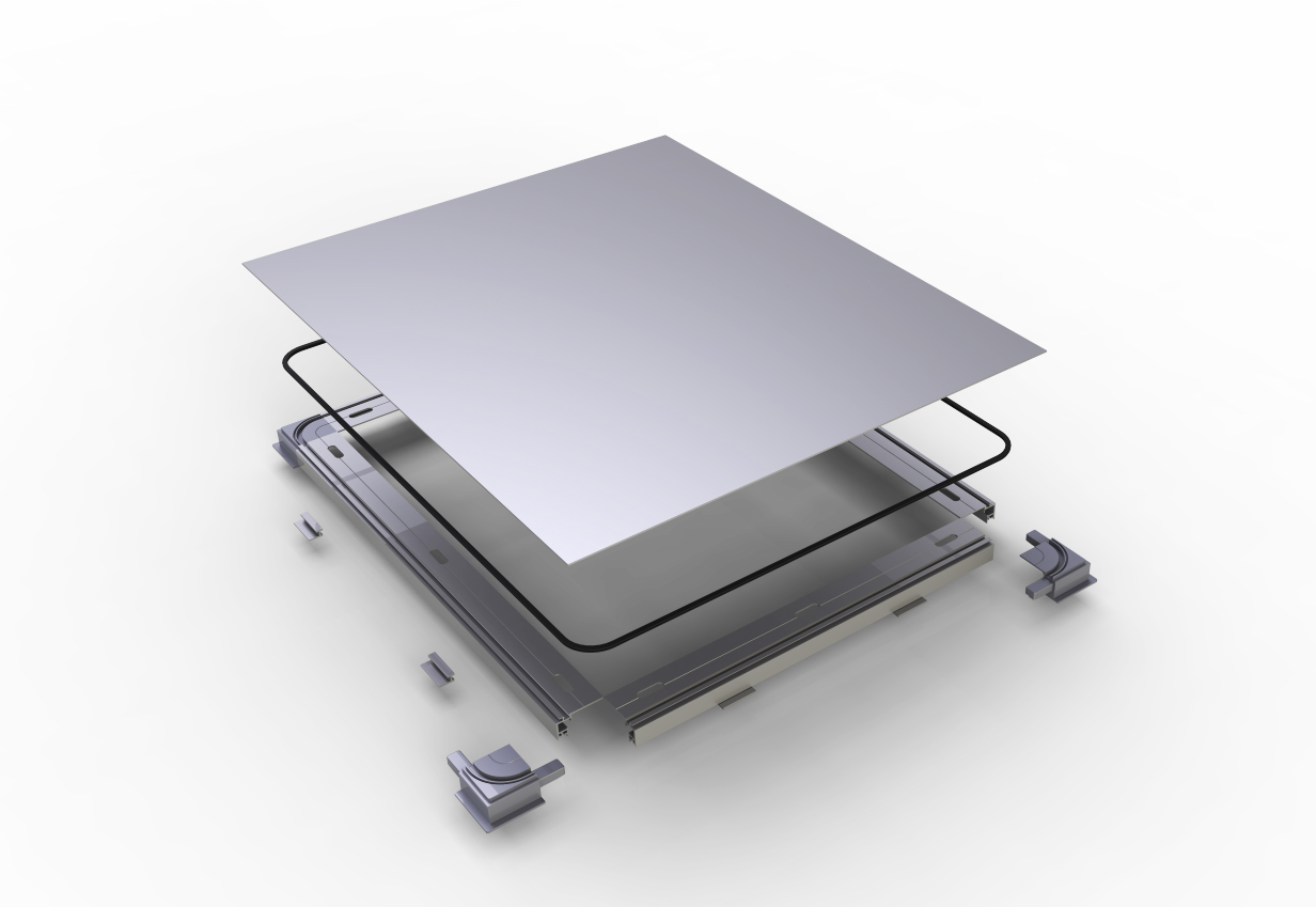 알루미늄내진패널(이동클립을 활용한 변위 추종구조와 코너크리트로 보강된 금속제패널)