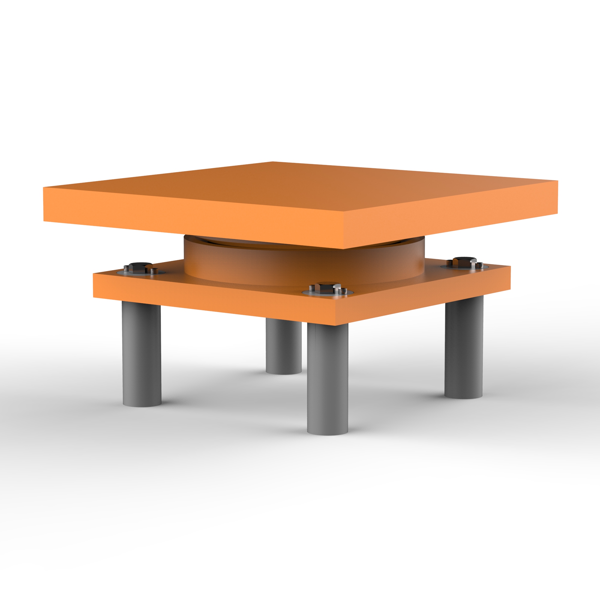 이중나선구조의 풀림방지 볼트를 적용한 교량받침