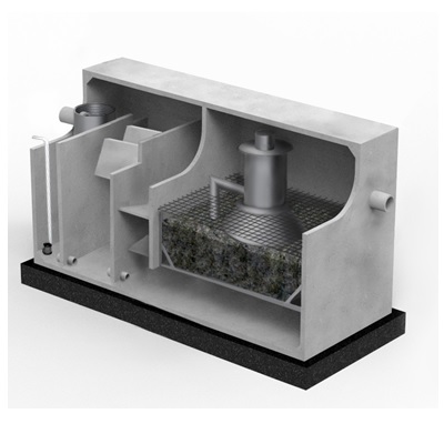 여과재 연속세척형 처리장치 등을 이용한 여과와 역세를 동시에 처리하는 비점오염저감기술