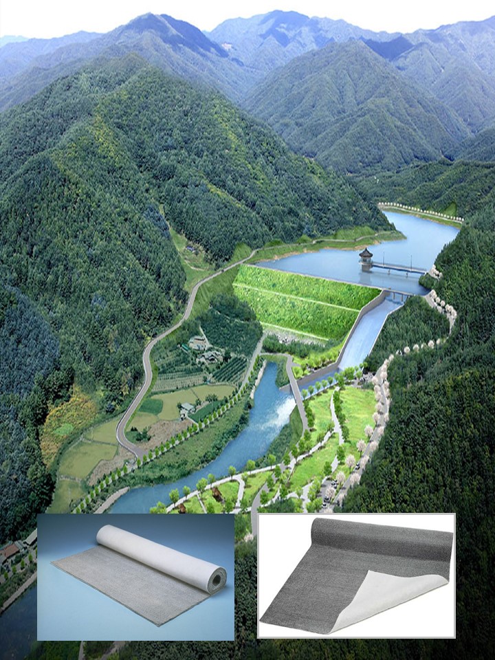 반응성 GCL차수재를 이용한 제방표면 차수공법