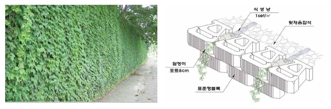 보강토옹벽 전면녹화공법