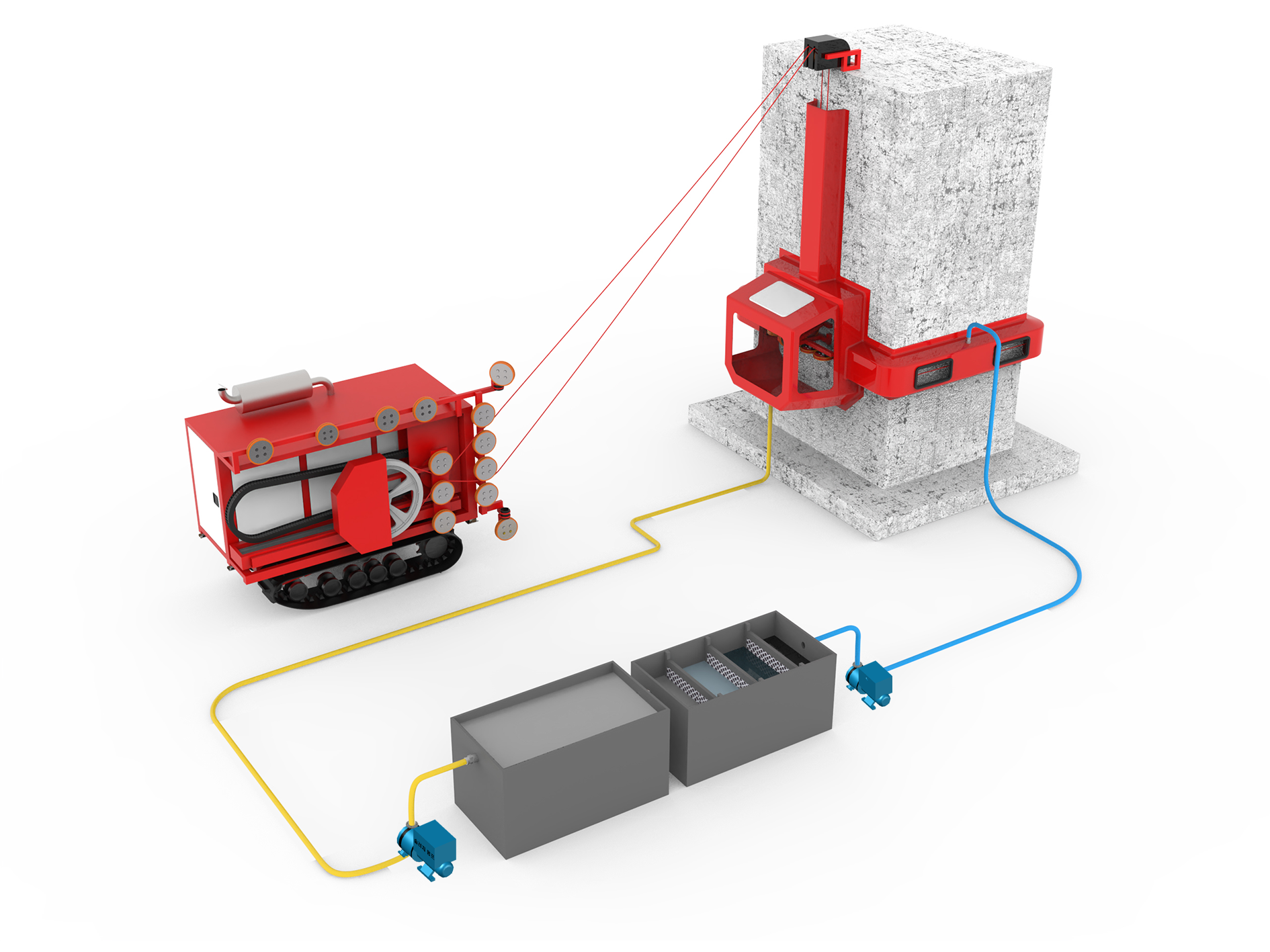 친환경와이어쏘 절단공법(EDWS)