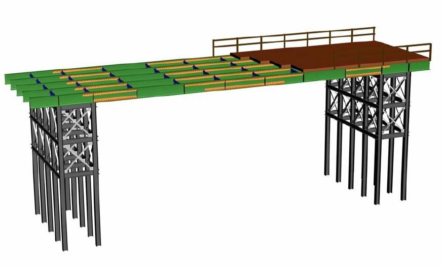 비대칭 강재빔 가설교량(TSB공법)