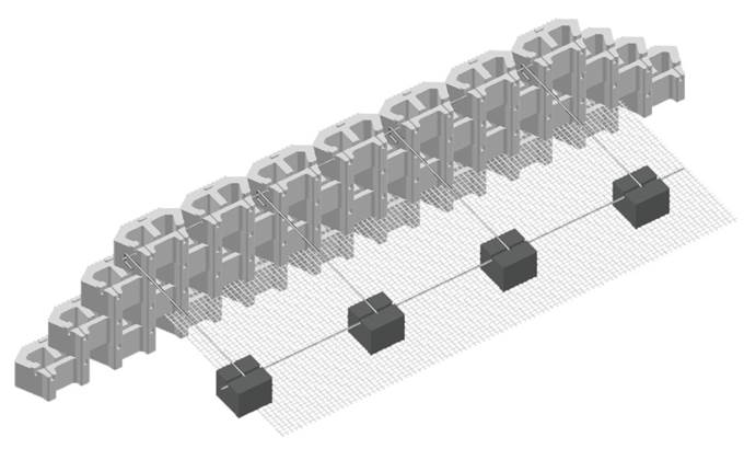 그리드 강봉이 결합된 보강토 옹벽