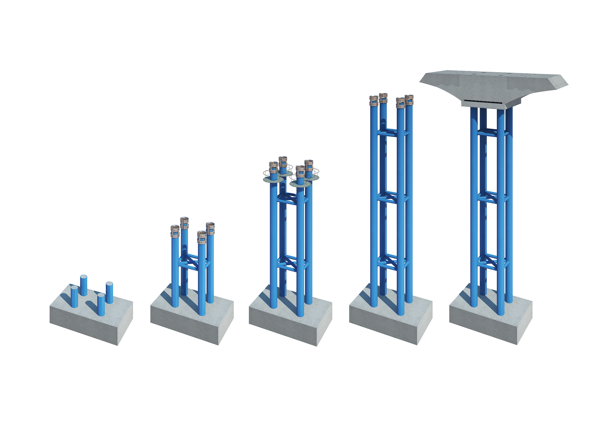 (상시)조립식 충전강관 모듈러 교각 공법 