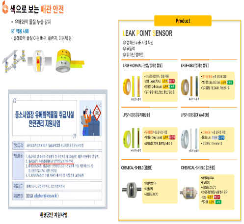 유해화학물질 누출 감지 변색 센서